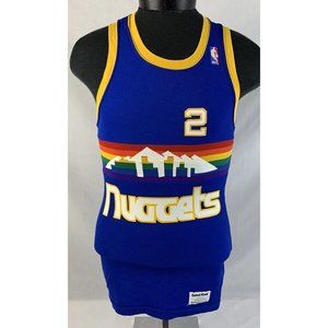 Vintage Denver Nuggets Jersey Alex English Sand Knit NBA Basketball 80s USA